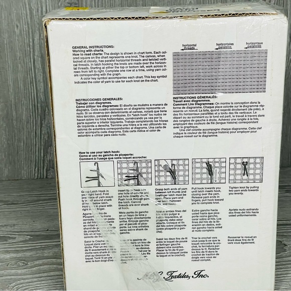 Vintage new Eagle Latch Hook Rug Kit diy Craft mcg textiles 27”x30” Craft - Picture 5 of 6